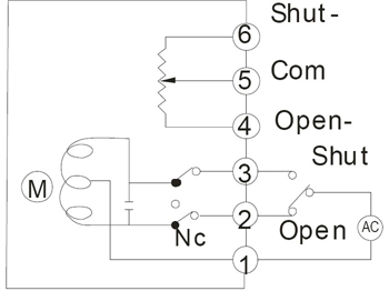 On-off type with resistance potentiometer feedbace wiring diagram 