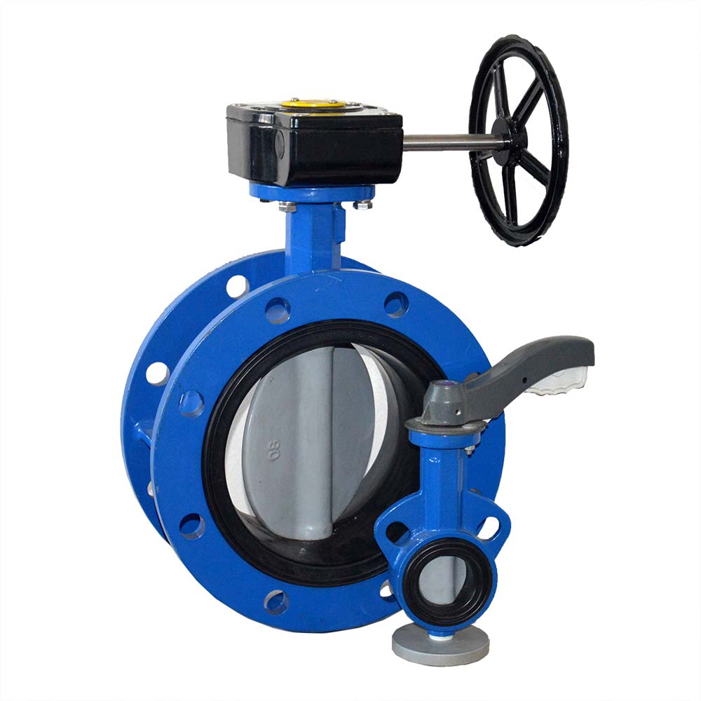 The size diaphragm of pneumatic flange butterfly valves(PN16).