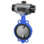 How do you ensure proper sealing when using butterfly wafer type valves?