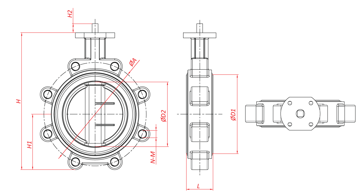 Butterfly Valve Drawing